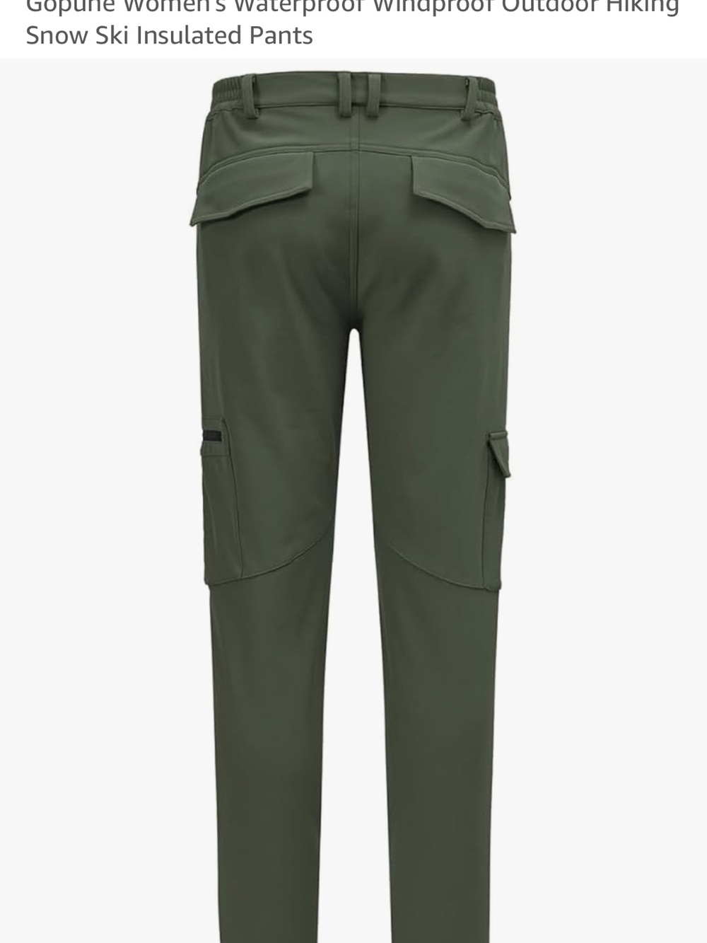 Women's Olive Green Outdoor Boot-Cut Snowboarding/Hunting/Hiking Pants - Picture 2 of 9